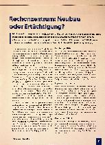 Vorschauseite 1: Rechenzentrum: Neubau oder Erweiterung?