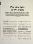 Vorschauseite 1: Der Schmerz entscheidet.