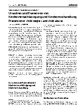 Vorschauseite 1: Ursachen und Prävention von Kindesvernachlässigung und Kindesmisshandlung