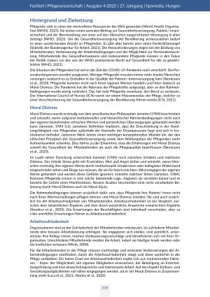 Vorschauseite 2: Die Wirkung von Einflussmöglichkeiten von Pflegenden in Rheinland-Pfalz auf Moral Distress Eine quantitative korrelative Querschnittsstudie per Onlinebefragung