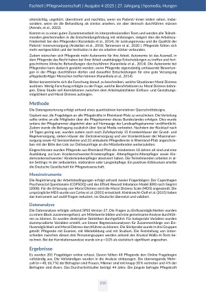 Vorschauseite 4: Die Wirkung von Einflussmöglichkeiten von Pflegenden in Rheinland-Pfalz auf Moral Distress Eine quantitative korrelative Querschnittsstudie per Onlinebefragung