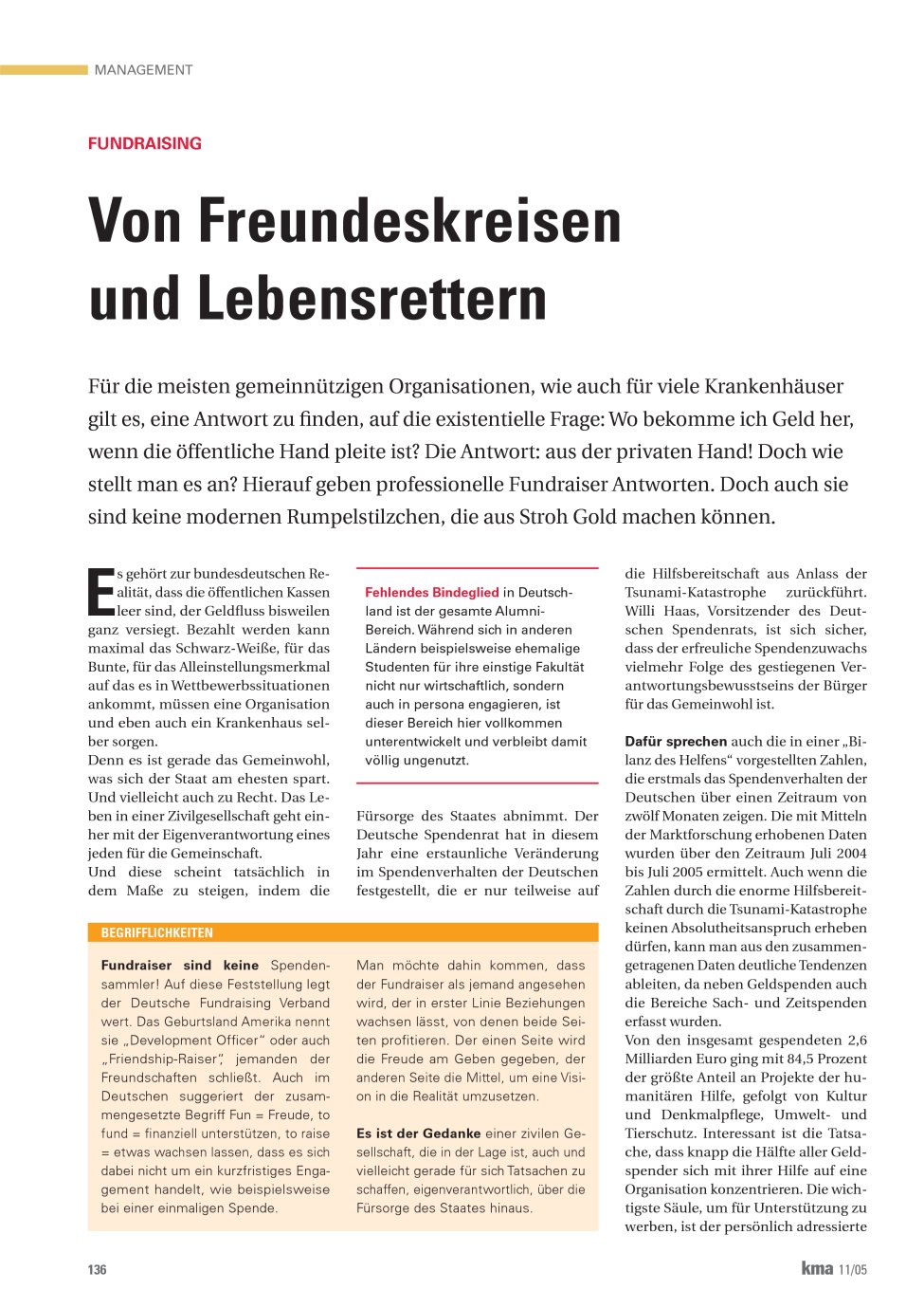 Vorschauseite 1: Von Freundeskreisen und Lebensrettern