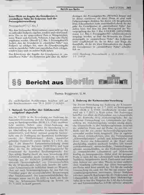 Vorschauseite 1: Nationale Vorschriften über Diätfuttermittel weitgehend abgeschafft.