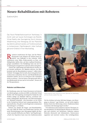 Vorschauseite 1: Neuro-Rehabilitation mit Robotern