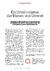 Vorschauseite 1: Ein Urteil zulasten der Bienen und Umwelt