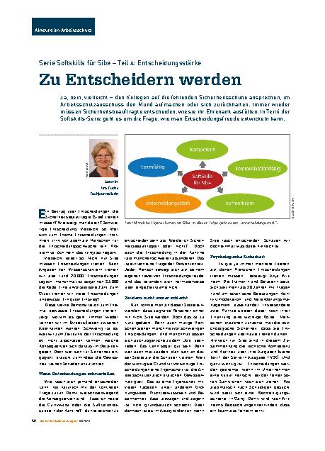 Vorschauseite 1: Serie Softskills für Sibe – Teil 4: Entscheidungsstärke Zu Entscheidern werden