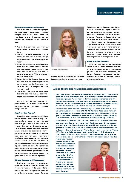 Vorschauseite 2: Serie Softskills für Sibe – Teil 4: Entscheidungsstärke Zu Entscheidern werden