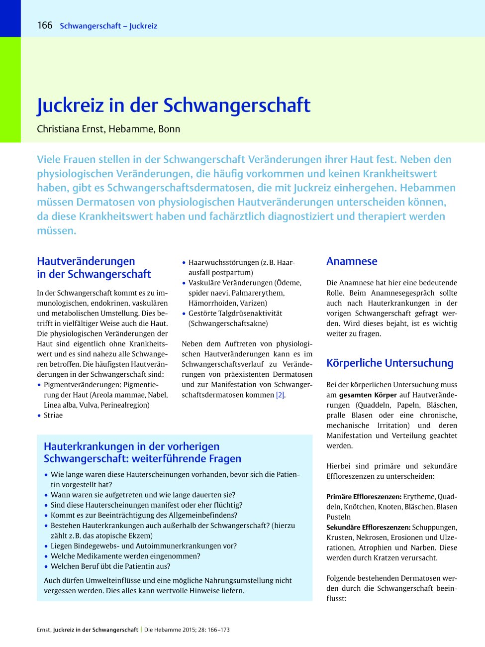 Vorschauseite 1: Juckreiz in der Schwangerschaft