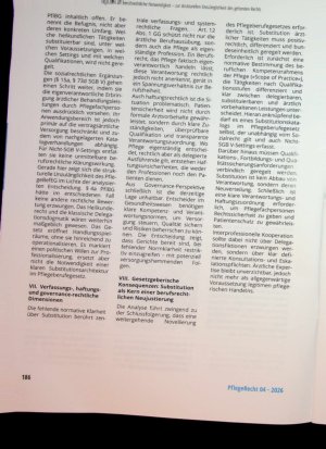Vorschauseite 5: Substitution ärztlicher Tätigkeiten als berufsrechtliche Notwendigkeit - zur strukturellen Unzulänglichkeit des geltenden Rechts