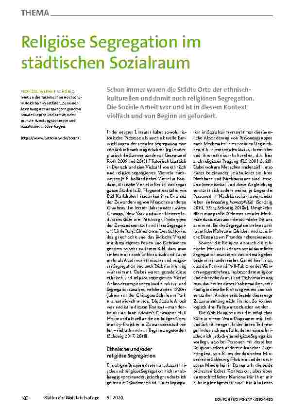 Vorschauseite 1: Religiöse Segregation im städtischen Sozialraum