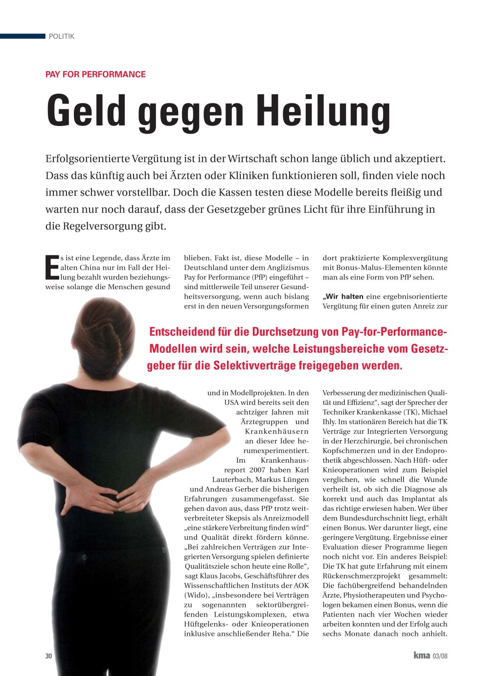 Vorschauseite 1: Geld gegen Heilung