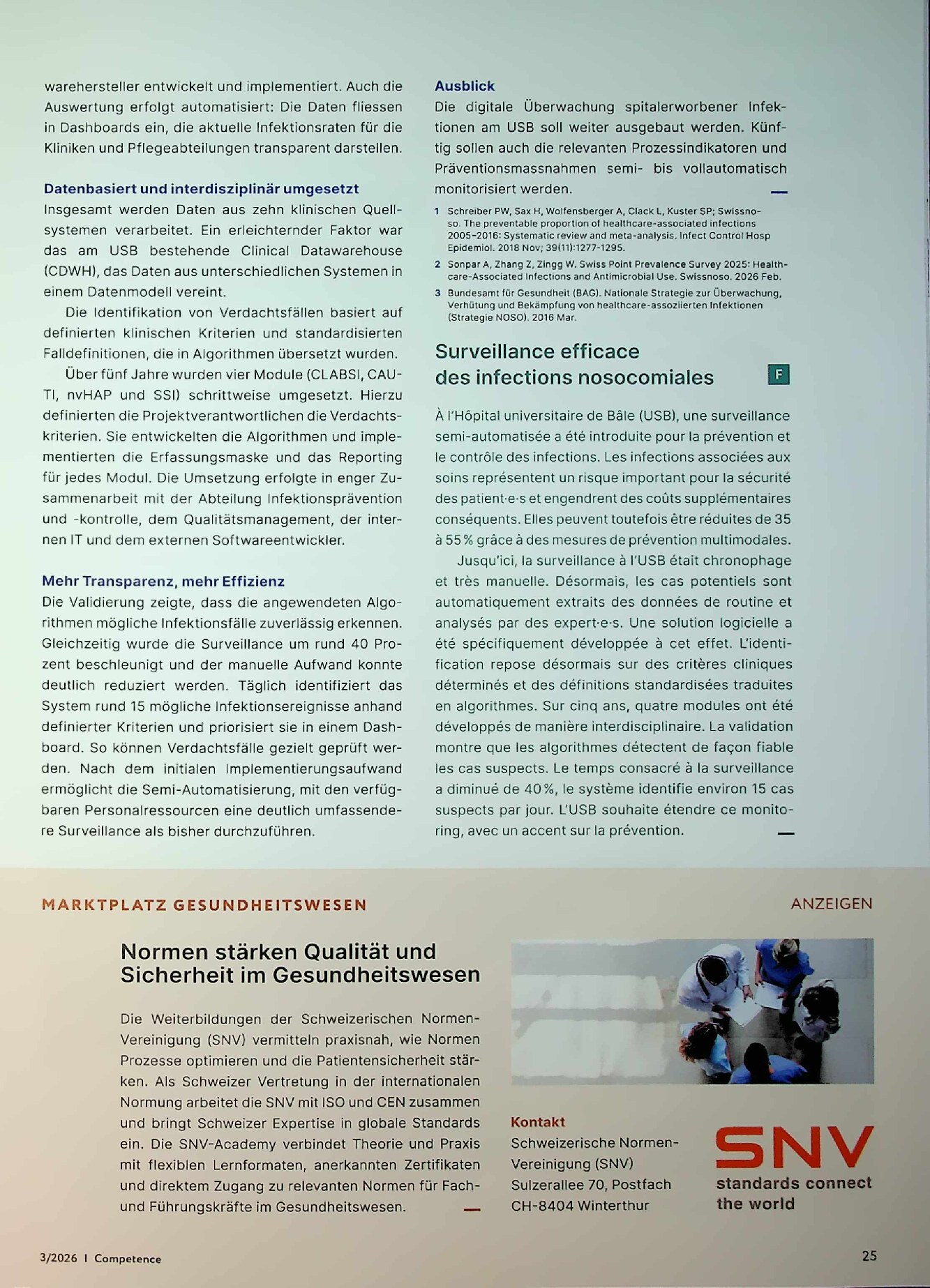 Vorschauseite 2: Spitalerworbene Infektionen effizient überwachen