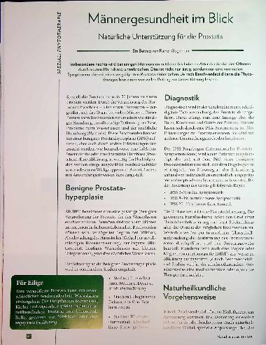 Vorschauseite 1: Männergesundheit im Blick: Natürliche Unterstützung für die Prostata