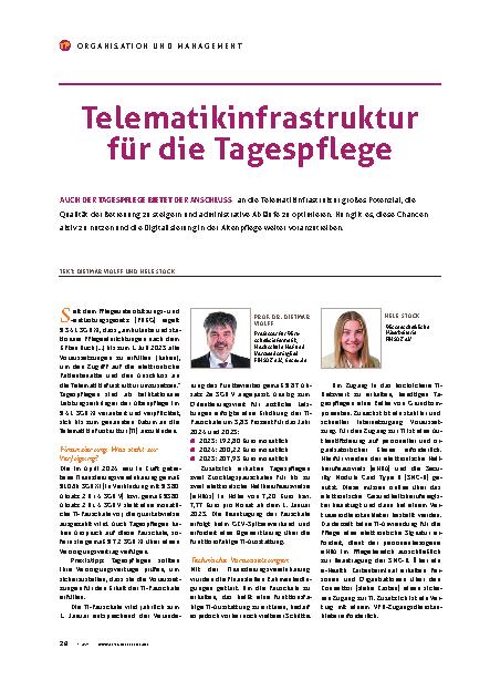 Vorschauseite 1: Telematikinfrastruktur für die Tagespflege