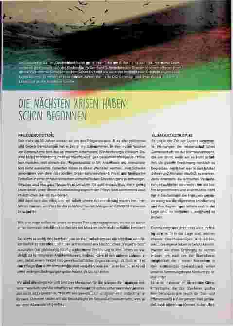 Vorschauseite 1: DIE NÄCHSTEN KRISEN HABEN SCHON BEGONNEN