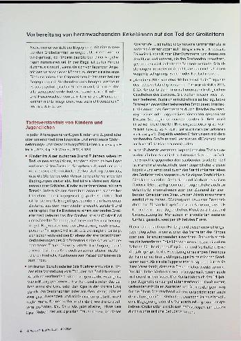 Vorschauseite 1: Todesverständnis von Kindern und Jugendlichen