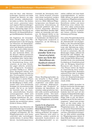 Vorschauseite 4: Chronische Erkrankungen ≠ Körperbehinderungen? Gemeinsamkeiten und Unterschiede zur pflegerischen Versorgung