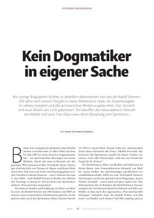 Vorschauseite 1: Kein Dogmatiker in eigener Sache
