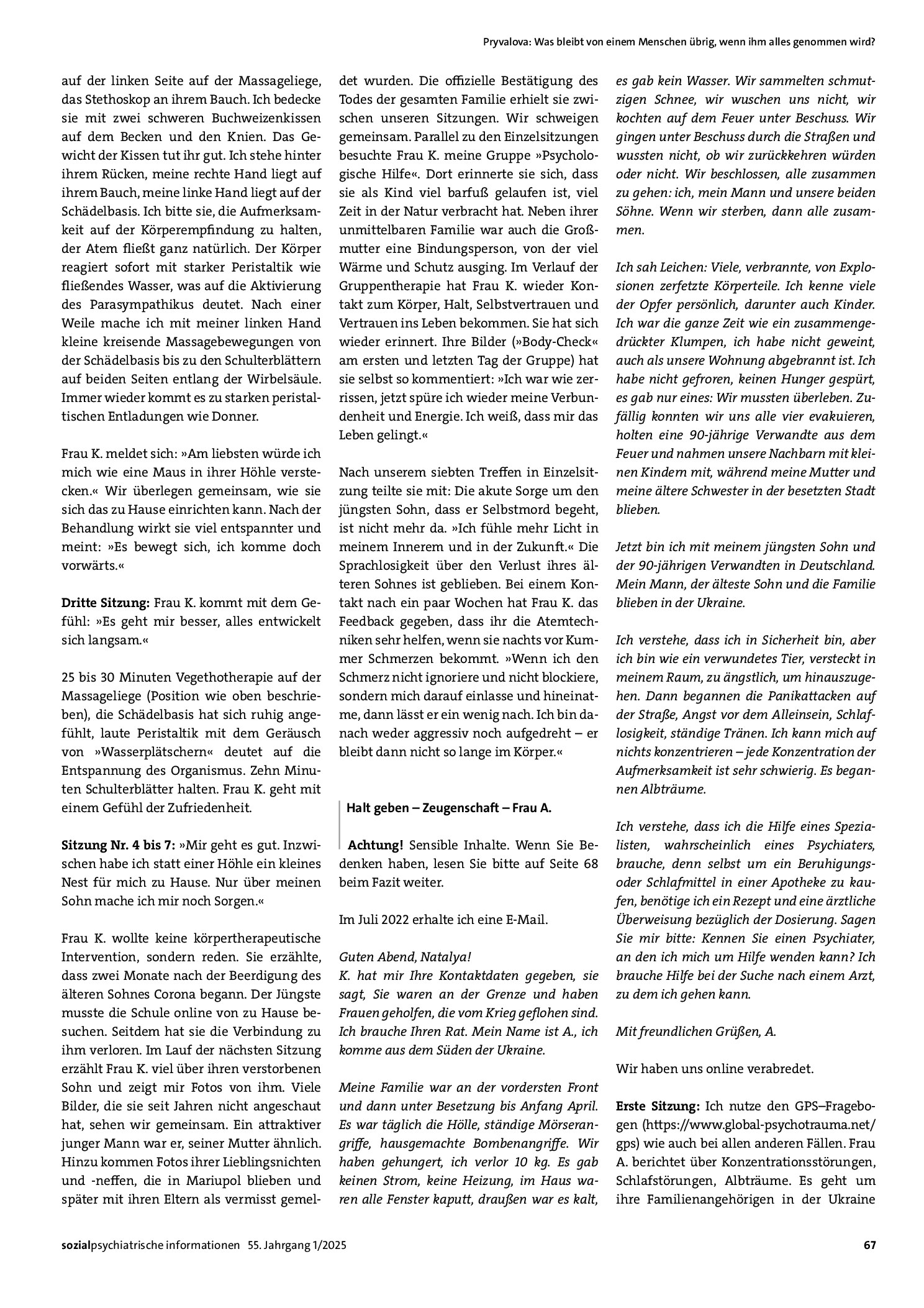 Vorschauseite 3: Was bleibt von einem Menschen übrig, wenn ihm alles genommen wird? Frauen aus der Ukraine
