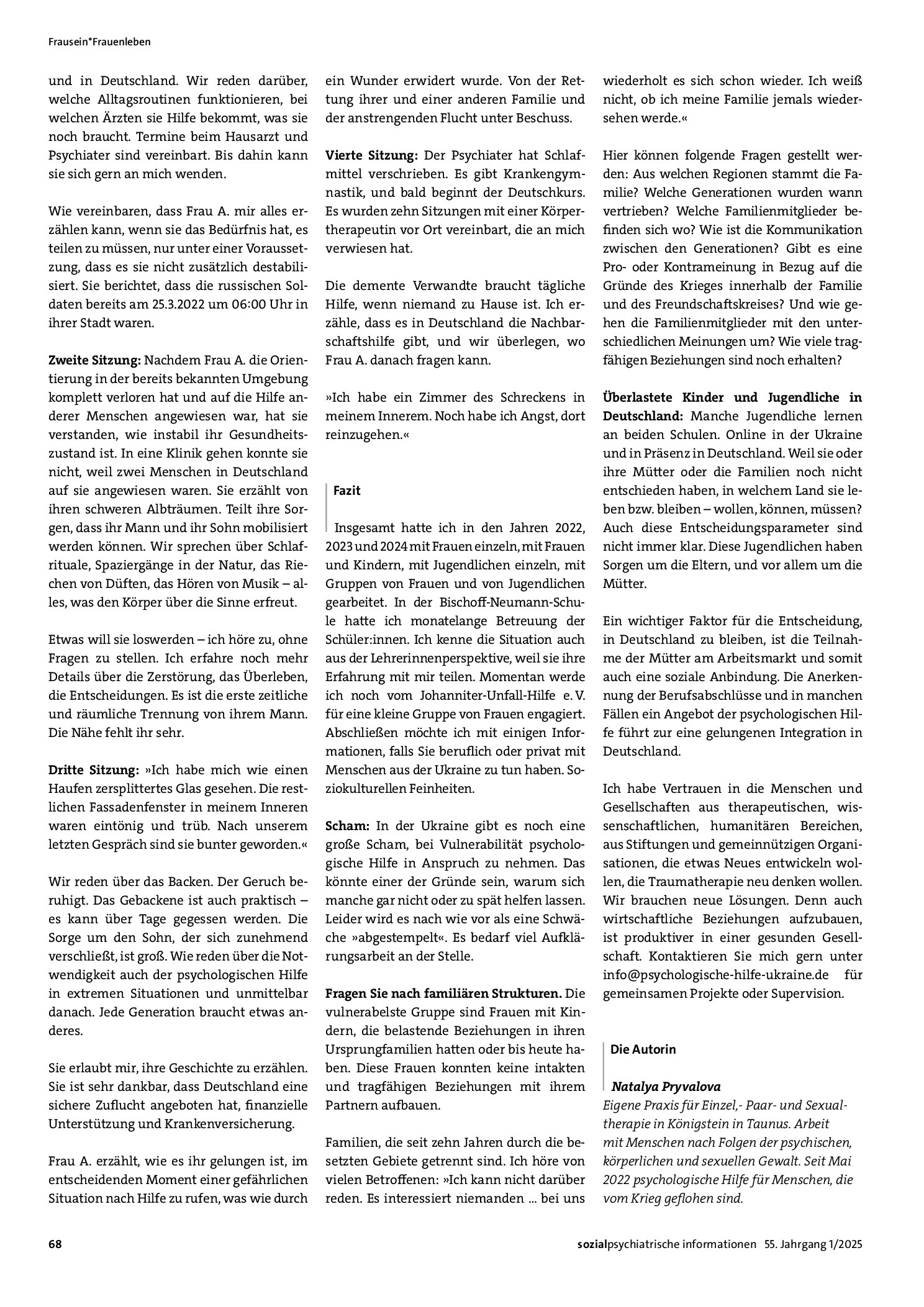 Vorschauseite 4: Was bleibt von einem Menschen übrig, wenn ihm alles genommen wird? Frauen aus der Ukraine