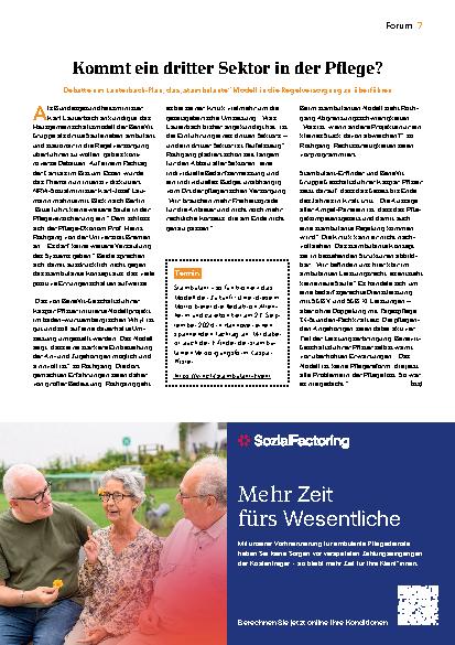 Vorschauseite 1: Kommt ein dritter Sektor in der Pflege?
