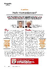 Vorschauseite 1: Mehr Kompetenzen?