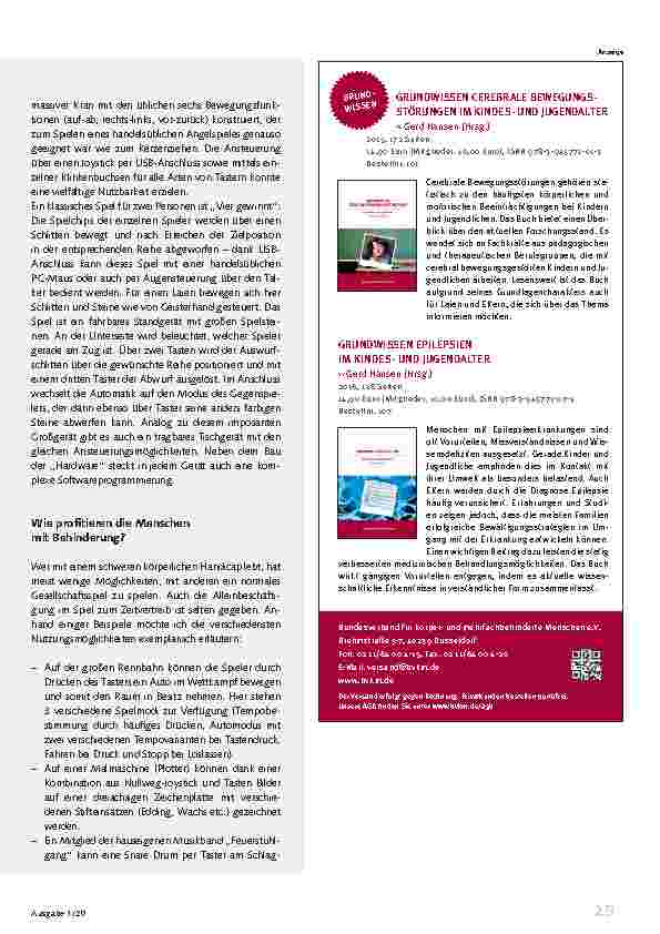 Vorschauseite 3: Ingenieurskunst für Barrierefreiheit. Vielfältige Spielmöglichkeiten für Kinder, Jugendliche und Erwachsene mit hohem Unterstützungsbedarf.