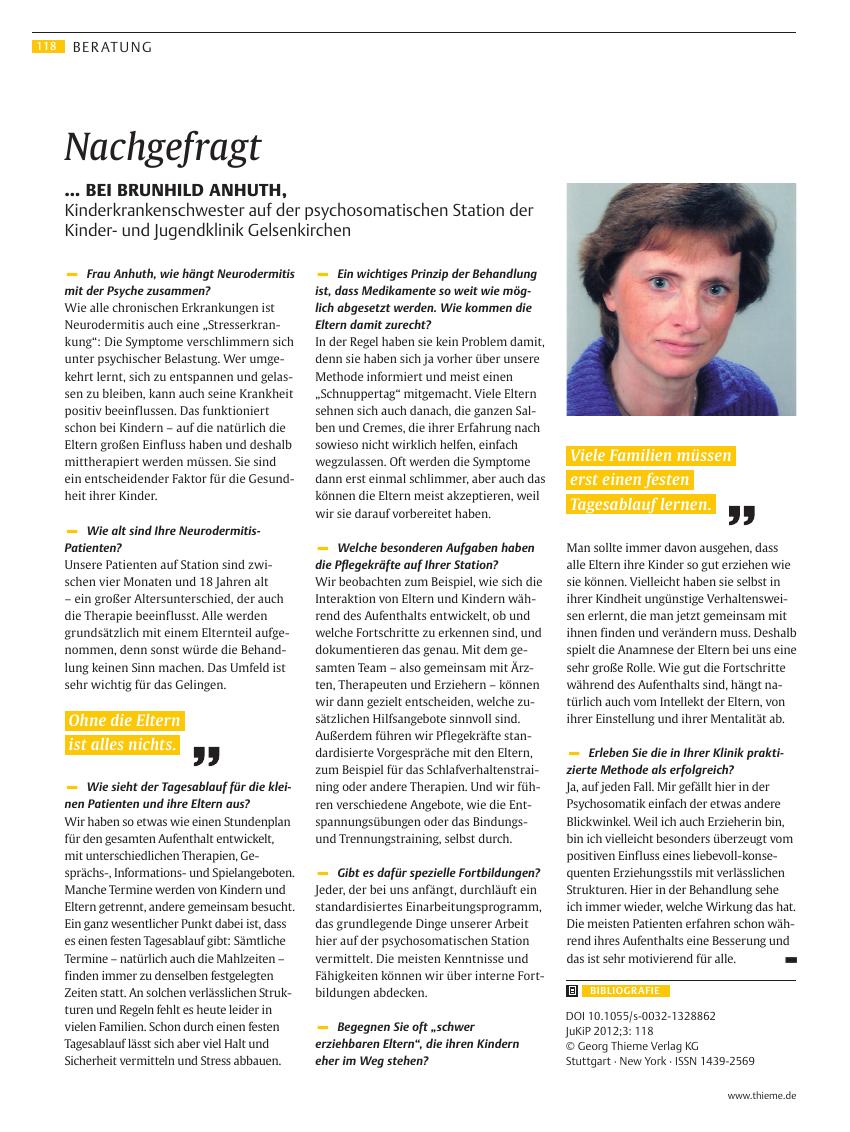 Vorschauseite 1: Nachgefragt … bei Brunhild Anhuth