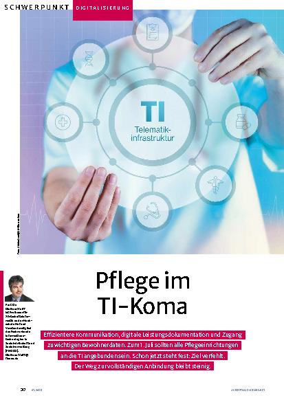 Vorschauseite 1: Pflege im TI-Koma