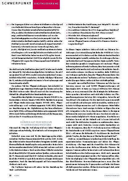 Vorschauseite 3: Pflege im TI-Koma