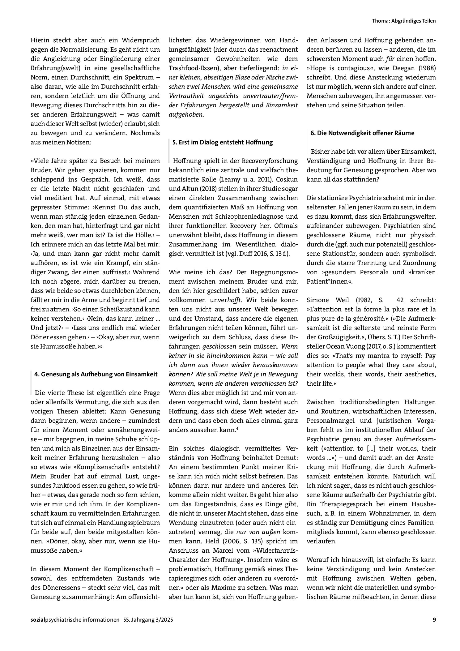 Vorschauseite 4: Abgründiges Teilen – Genesung als Öffnung des Raums
