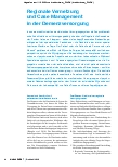 Vorschauseite 1: Regionale Vernetzung und Case Management in der Demenzversorgung