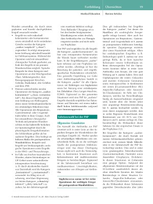 Vorschauseite 4: Perioperative Antibiotikaprophylaxe – was, wann und wie viel?
