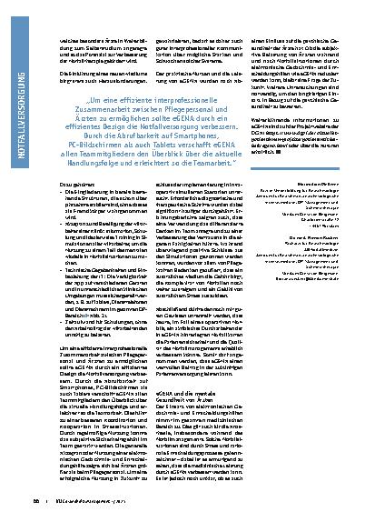 Vorschauseite 3: Einführung von eGENA in den klinischen Alltag von Medizinern