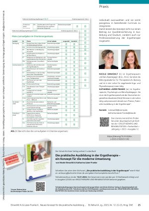 Vorschauseite 4: Strukturiert und kompetenzorientiert praktisch ausbilden Neues Konzept für die praktische Ergotherapieausbildung