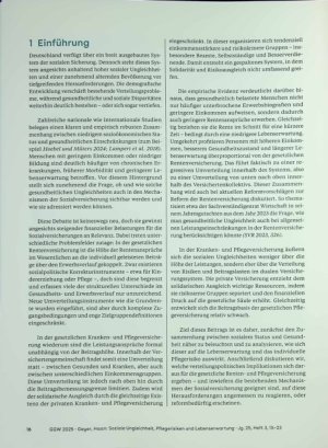 Vorschauseite 2: Zum Zusammenhang sozialer Ungleichheit mit Pflegerisiken und Lebenserwartung