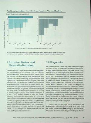 Vorschauseite 3: Zum Zusammenhang sozialer Ungleichheit mit Pflegerisiken und Lebenserwartung