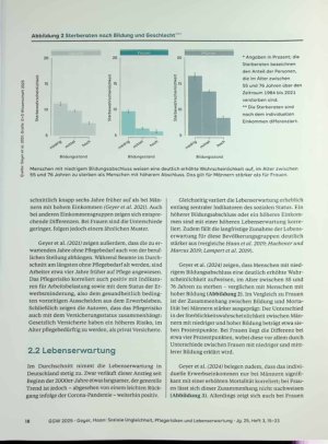 Vorschauseite 4: Zum Zusammenhang sozialer Ungleichheit mit Pflegerisiken und Lebenserwartung