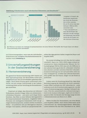 Vorschauseite 5: Zum Zusammenhang sozialer Ungleichheit mit Pflegerisiken und Lebenserwartung
