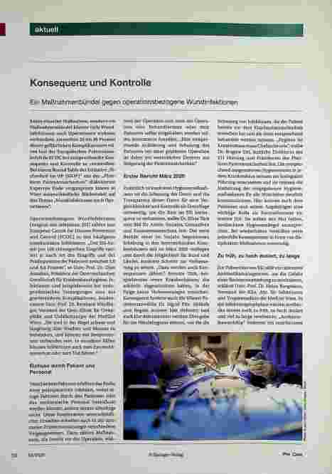 Vorschauseite 1: Konsequenz und Kontrolle: Ein Maßnahmenbündel gegen operationsbezogene Wundinfektionen