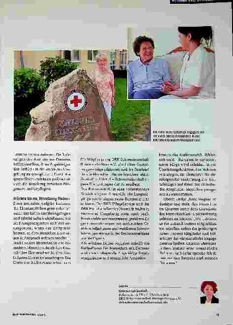 Vorschauseite 2: Ehrenamt und Vernetzung in der Pflege Die DRK Schwesternschaft Rheinpfalz-Saar schafft Begegnungsräume ►