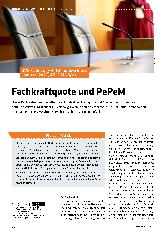 Vorschauseite 1: Fachkraftquote und PePfM