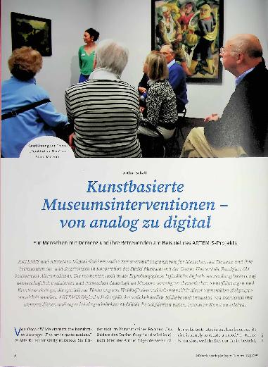 Vorschauseite 1: Kunstbasierte Museumsinterventionen - von analog zu digital Für Menschen mit Demenz und ihre Betreuenden am Beispiel des ARTEMIS-Projekts