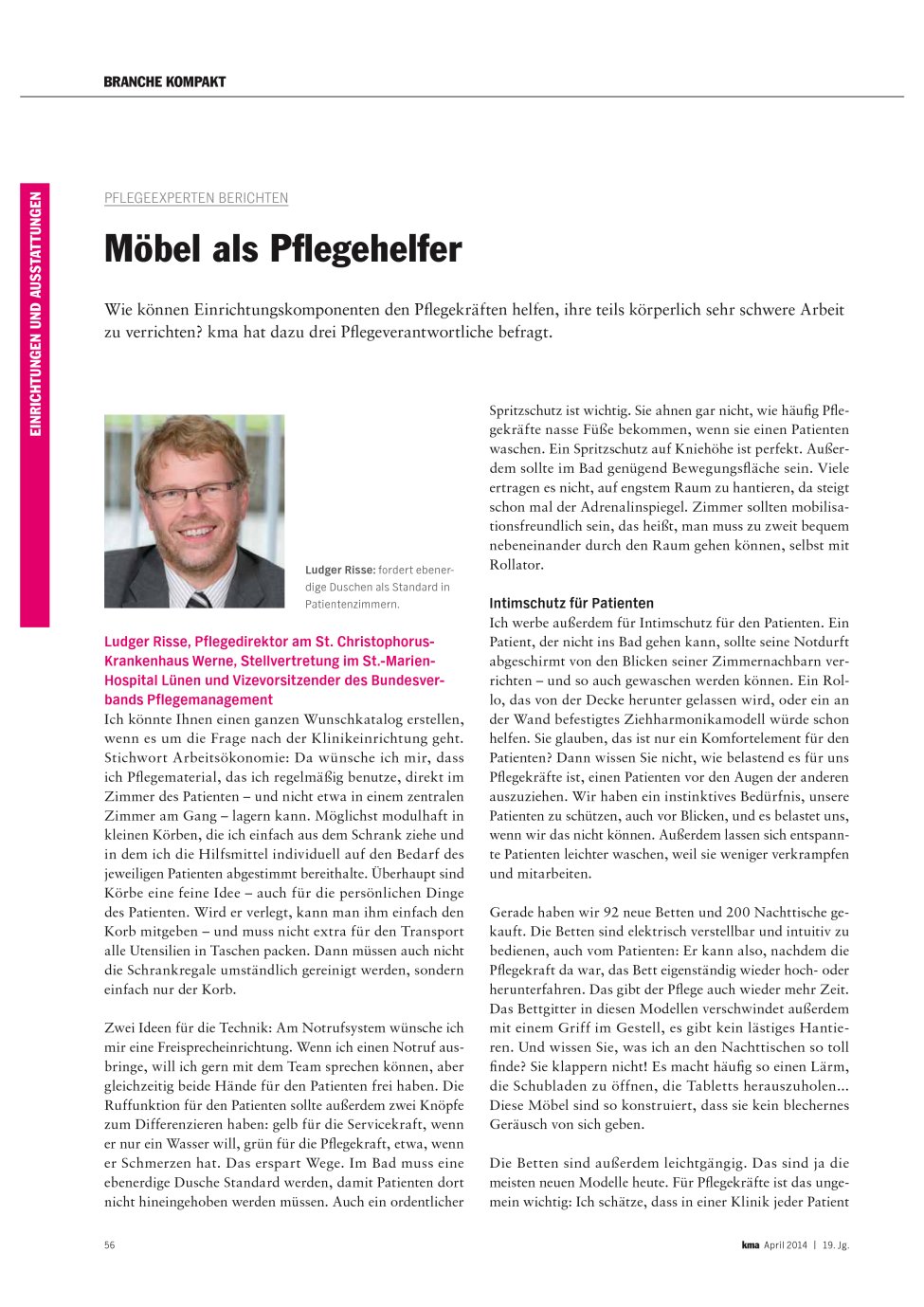 Vorschauseite 1: Möbel als Pflegehelfer