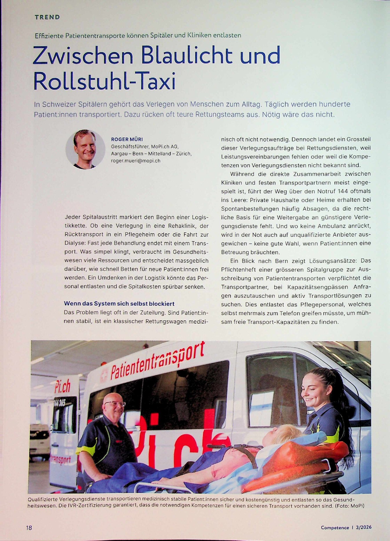 Vorschauseite 1: Zwischen Blaulicht und Rollstuhl-Taxi