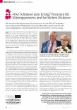 Vorschauseite 1: »Der Schlüssel zum Erfolg? Freiraum für Klärungsprozess und fachlichen Diskurs«