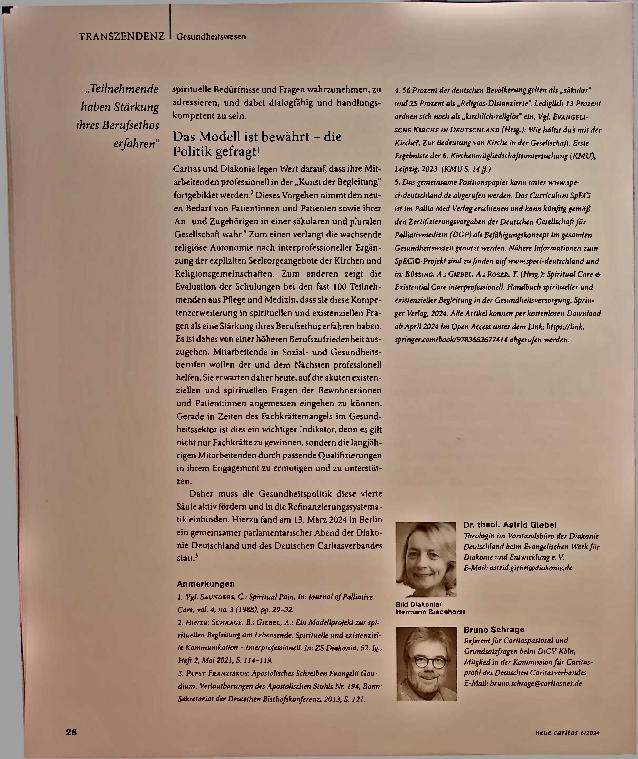 Vorschauseite 4: Spiritualität ist eine eigene Kompetenz in der Pflege.