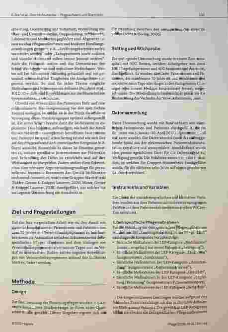 Vorschauseite 3: Delir im Akutspital - Pflegeaufwand und Sturzrisiko: Eine Routinedatenanalyse