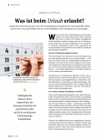 Vorschauseite 1: Was ist beim Urlaub erlaubt?