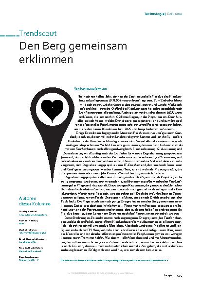Vorschauseite 1: Trendscout Den Berg gemeinsam erklimmen